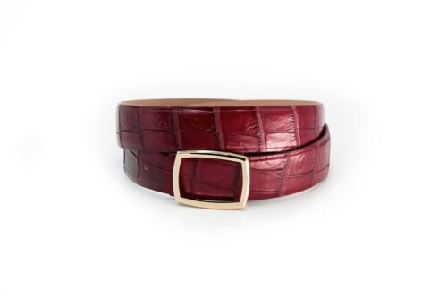 Ремінь croco 9.0 темно-бордовий фото